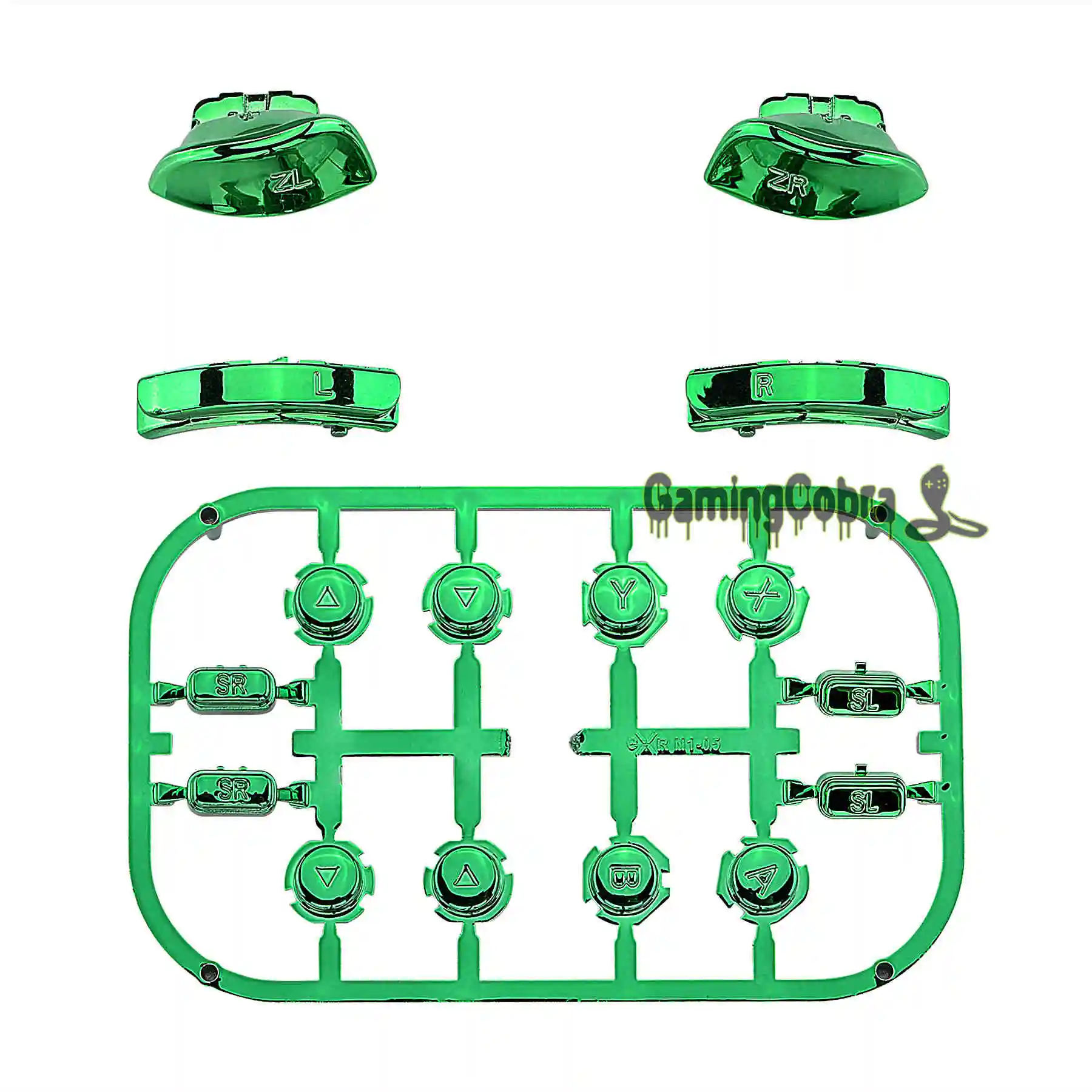 Chrome Green Сменные Клавиши направления ABXY SR SL L R ZR ZL триггер полный набор кнопок с инструментами для nintendo Switch Joy-Con - Цвет: Chrome Green