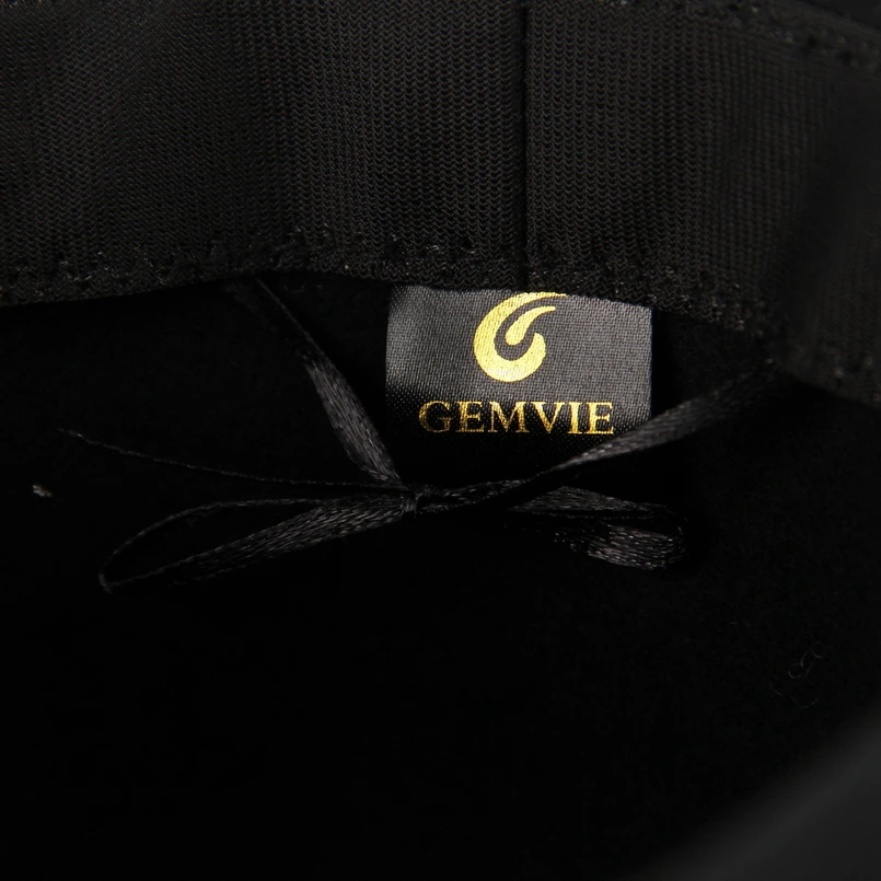 GEMVIE с широкими полями, шерсть, женская шляпа, Fedora, зимняя фетровая шапочка, полосатая, этническая группа, осенняя, джазовая шапка