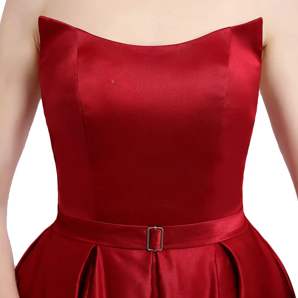 New arrival Evening Dresse Formal vestido de noiva Burgundy satin prom party robe soiree side slit beach formal dresses | Свадьбы и