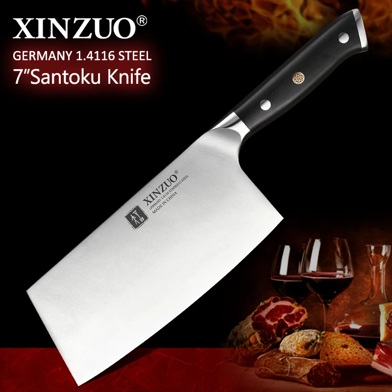 XINZUO " дюймовый нож для мяса, немецкая 1,4116 нержавеющая сталь с черной ручкой, кухонные ножи для шеф-повара, фирменные кухонные инструменты