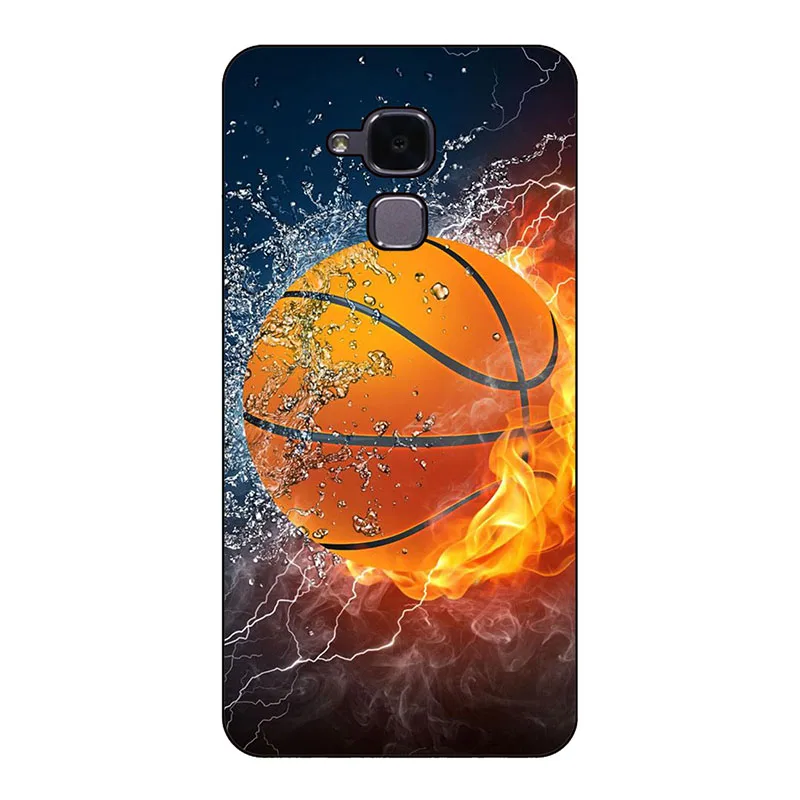 

For Huawei Honor 5C Without Fingerprint Hole Soft Silicon Case Cover Soft TPU phone shell printing Case Painted Flower Cases