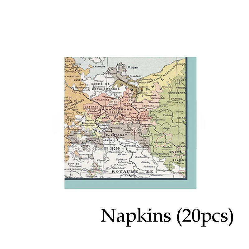 Одноразовая посуда на тему земли 44 шт./компл.|Одноразовая для вечеринок| |