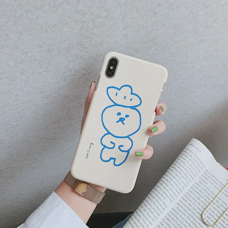 Чехол для телефона с рисунками из мультфильмов IPhone 6 X xr Xs 6s7 8 plus 11 pro max Твердый