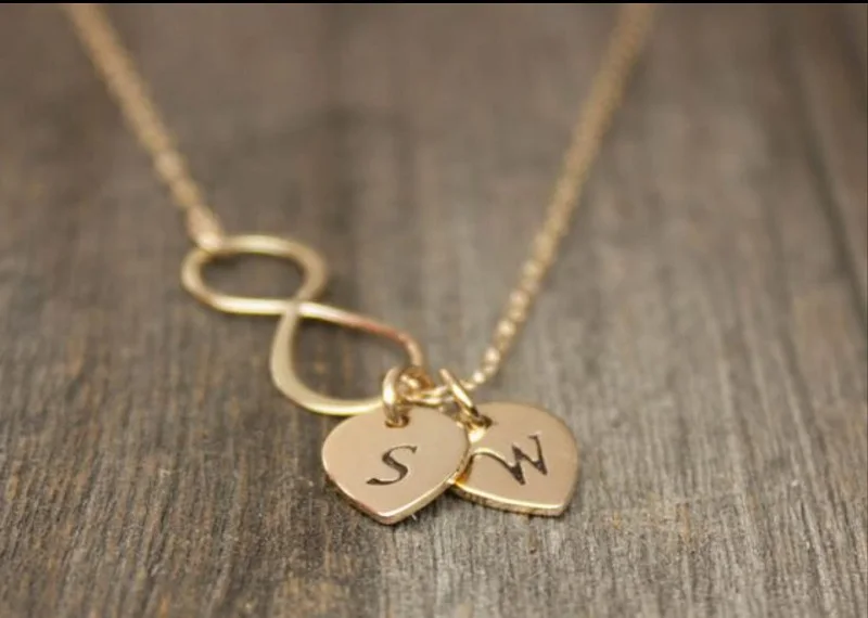 

925 STERLING SILVER PERSONALISED CUSTOM INFINITY HARFLİ LADY NECKLACE