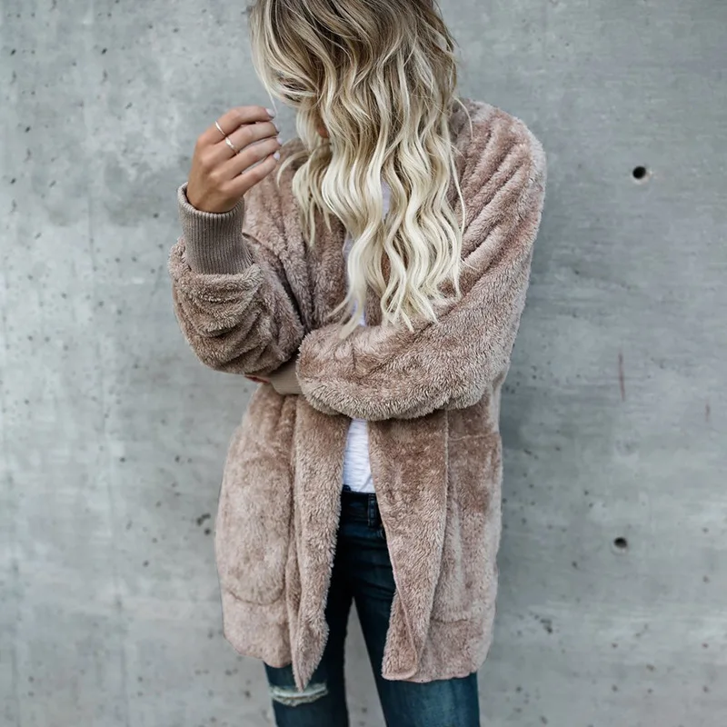 

Autumn Winter Warm Parkas Parke Coat Long Faux Fur Coat Teddy Bear Coat Plus Size 10 Colour Shaggy Cardigan