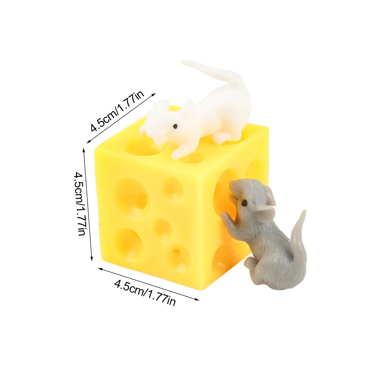 

Sensory Toys Cheese Mouse Creative Tricky Scary Pinch Squeeze Ball Decompression Toy Figures And Cheese Block Stressbusting Toys