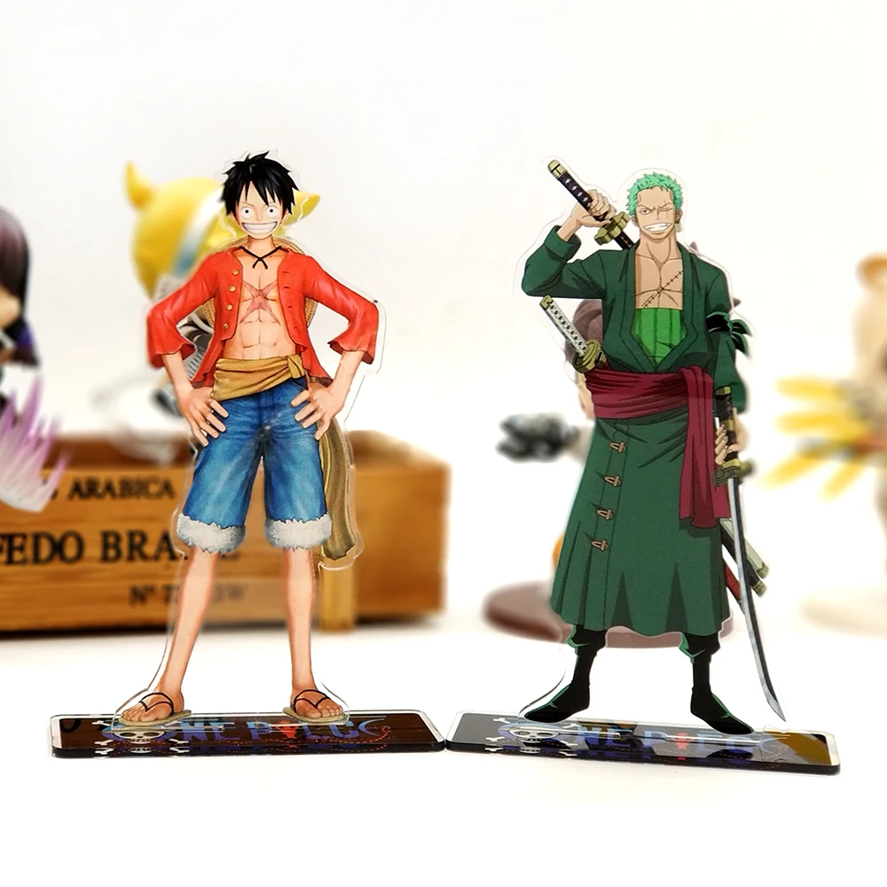 

One Piece Luffy Zoro japanese cool toy acrylic standee figurines desk decoration cake topper anime