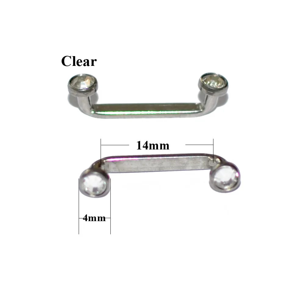 1.6x14x4x4mm 1 шт. G23 титановый пирсинг 1.6x12-20 м микродермальный якорь внутренняя резьба штанги поверхность бар титановая Штанга пирсинг ювелирные изделия - Окраска металла: 1.6x14x4x4mm
