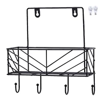 storage rack wall mount magazine holder hanging metal wire basket household sundry storage rack organizer for storage