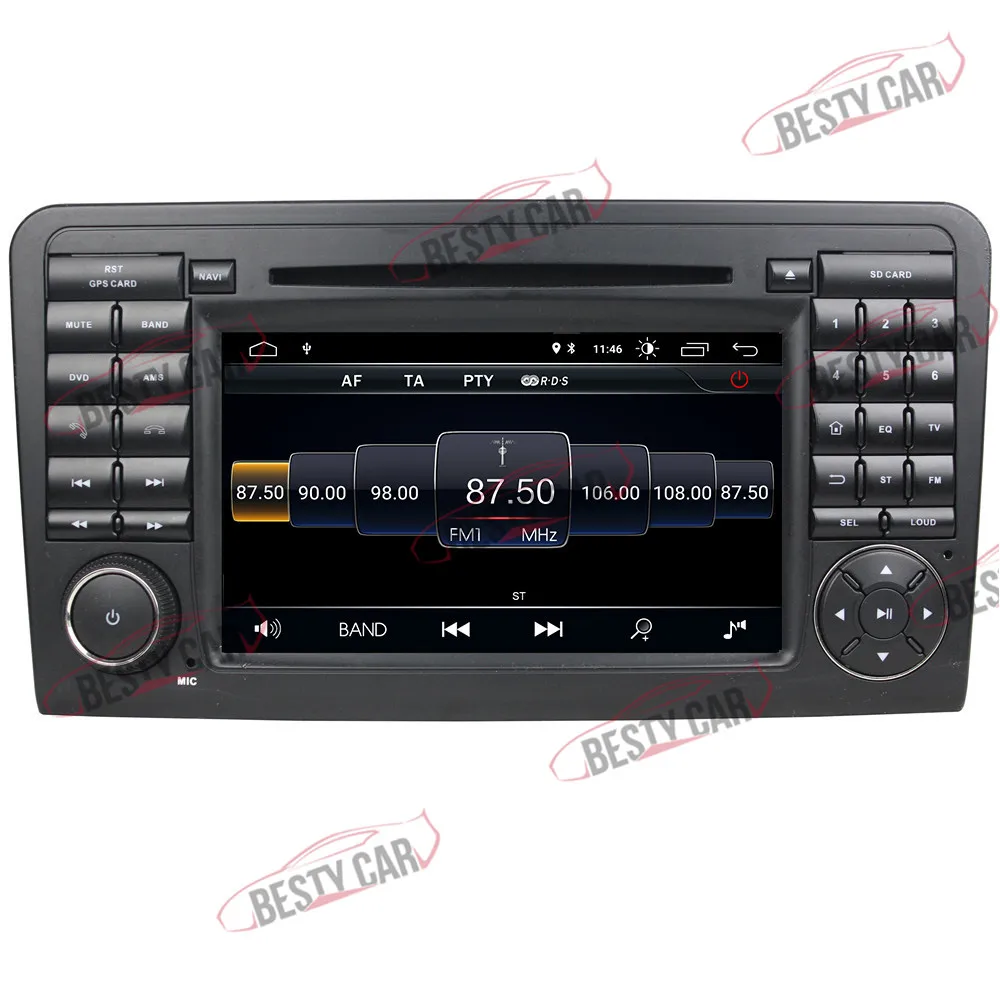 Android 9,0 4 ядра 2 Din автомобильный DVD Мультимедиа Радио стерео wifi BT для Benz ML Class W164(2005-2012) ML300 ML350 ML450 ML500