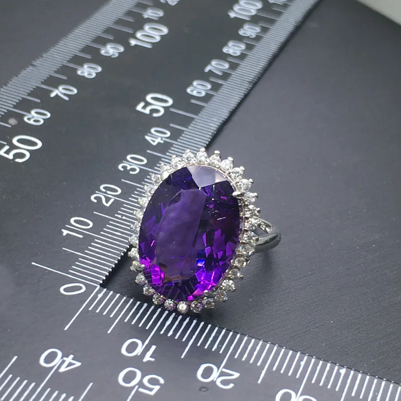 Женское кольцо с большим камнем CSJ элегантное ювелирное изделие из серебра 925