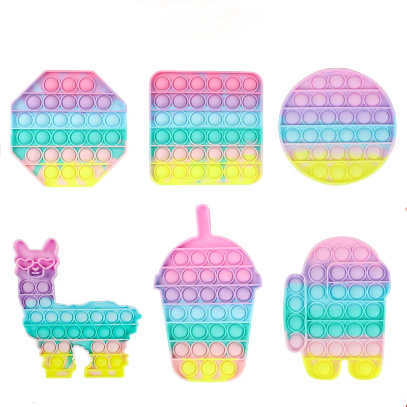 

Радужная пузырьковая игрушка-антистресс для животных, сенсорные игрушки-антистресс для аутистов, мини-игрушки для игр, игрушка-антистресс ...