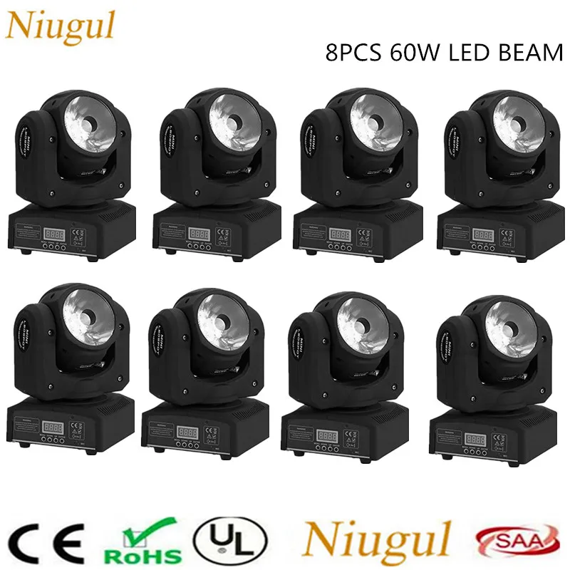 8 шт. 60 Вт Светодиодный светильник DMX512 RGBW Линейный луч движущийся Точечный s