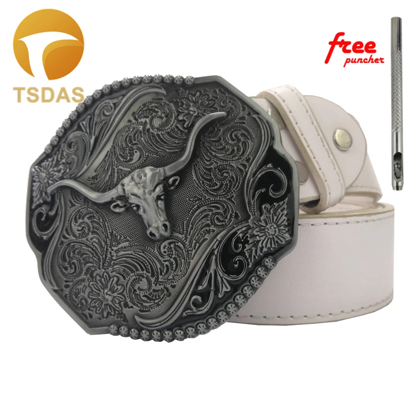 Мужская пряжка для ремня Cowboy Bull с серебряным покрытием аксессуары джинсов