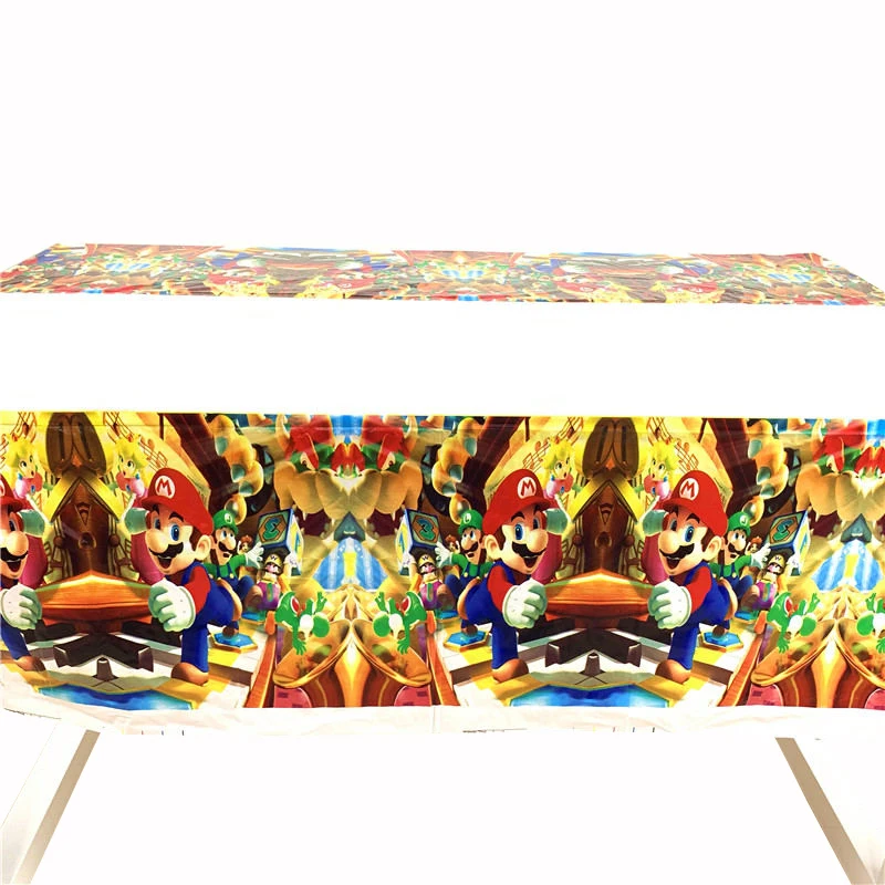 Decoraci&oacute;n de fiesta de cumplea&ntilde;os, tema Super Bros, caricatura de fiesta de cumplea&ntilde;os, vaso, plato y servilleta, Banner, suministros para fiesta de 10 personas, 51/81 Uds.-5