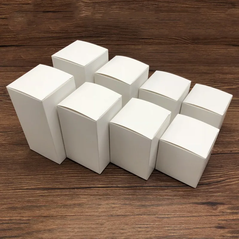 Маленькая кубическая Коробка 50 шт./лот белая Подарочная коробка для