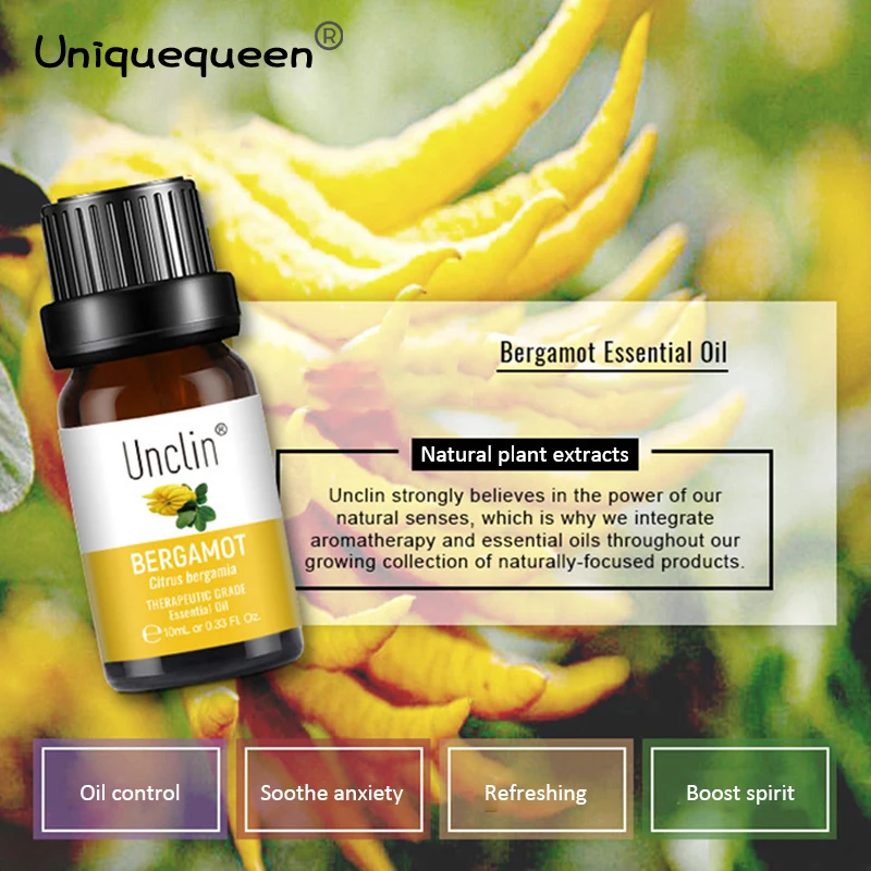

10ML Bergamot Essential Oils 100% Natural Hot Pure Essential Oils for Aromatherapy Diffusers Oil Home Air Care