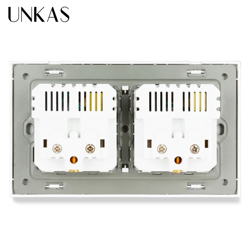 UNKAS французский Стандартный настенная розетка с 4 USB зарядка Порты и разъёмы для