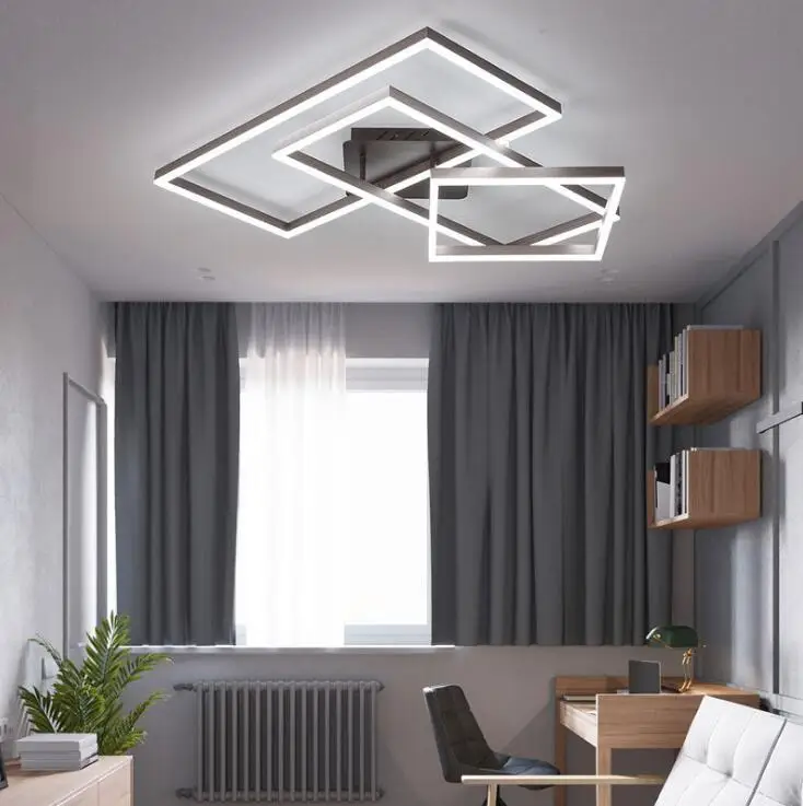 Postmodern living room lighting simple modern creative atmosphere personality home new led rectangular ceiling lamp | Лампы и