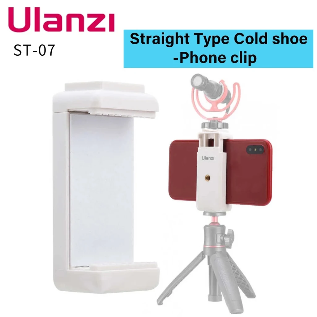 

ST-07 Phone Holder Cold Shoe Vlog IPhone 13 Clip With 1/4 Inch Screw Hole Extend Live Support Photography Vlog Accessory