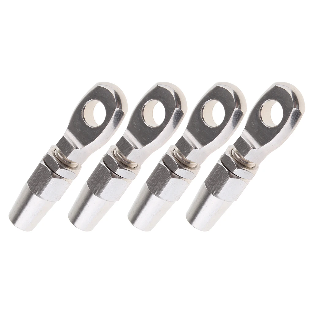 

4Pcs/Set Marine Grade 316 Stainless Steel Swageless Eye Terminal Wire Cable Rope (8mm)