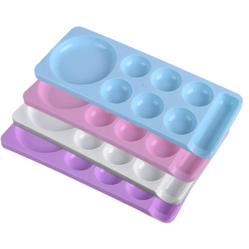 Пластиковые инструменты для ногтей посуда многоцелевая цветовая палитра