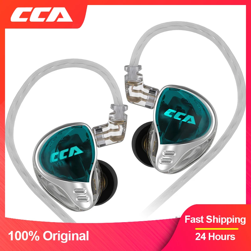 

CCA CA10 Wired Earphone Balanced Armature In Ear Earbuds Headset With Microphone Noice Cancelling Phone HiFi Sport Headphones