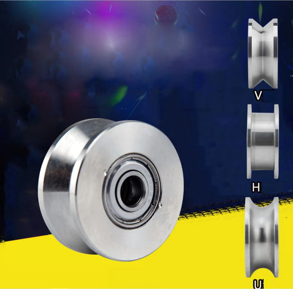 

201 304 Non-bearing Small U H V-Groove Roller Sliding Gate Harware Wheel