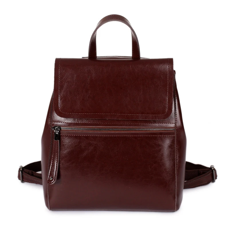 

Women Backpack Genuine Leather Rucksack Ladies Shoulder Bags Casual Schoolbag Teen Girl Fashion Flap Handbag