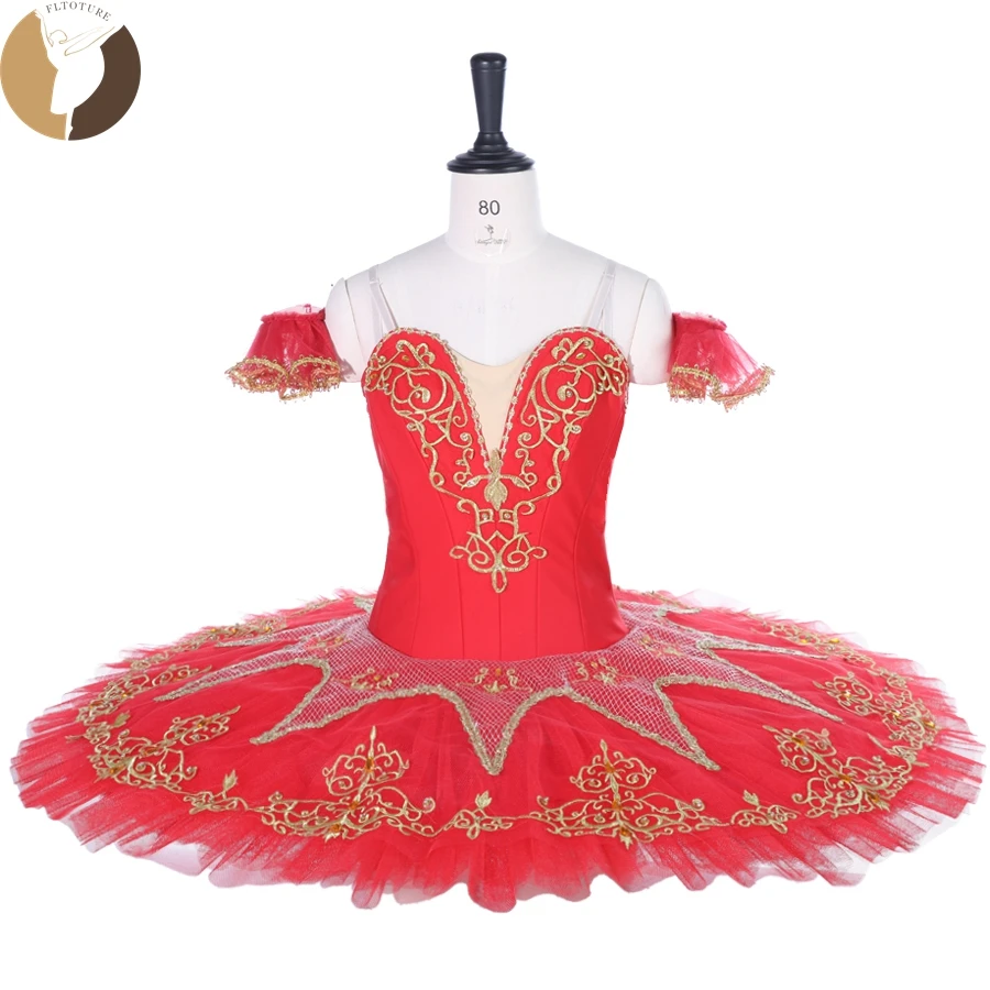 FLTOTURE для взрослых женщин профессиональное балетное представление красная пачка
