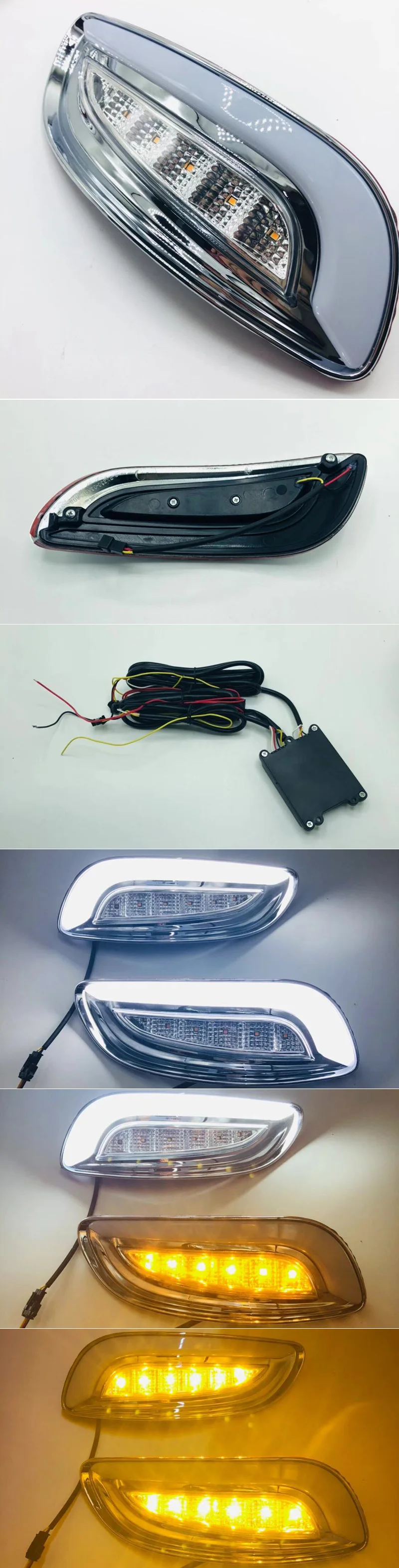 2 шт. светодиодный светильник дневного света для Lexus RX300 RX330 RX350 2003-2009 желтый сигнал поворота водонепроницаемый 12 В DRL противотуманная фара украшение