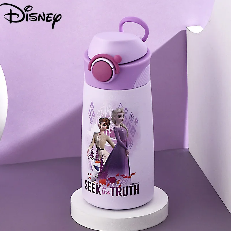 Модная Новая двухслойная соломенная чашка Disney из нержавеющей стали, простая мультяшная портативная детская чашка для воды большой емкости