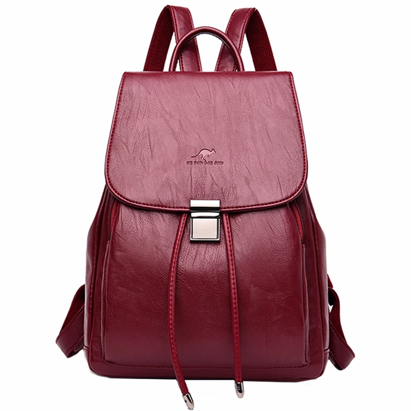 Женский кожаный рюкзак школьный для девочек подростков 2019|Женские рюкзаки| |