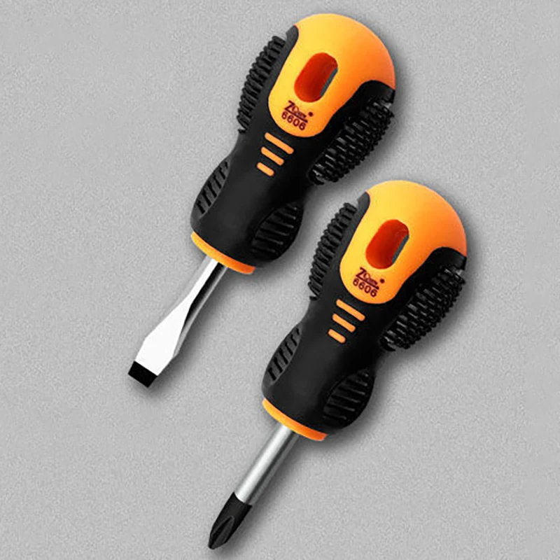 

phillips/slotted screwdrive,Mini Small Portable Radish Head Screw Driver Non-slip Handle Repair Hand Tools Precision Car Repair