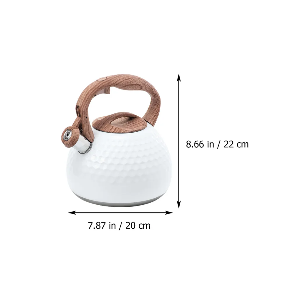 

1Pc 3L Stainless Steel Practical Kettle Whistling Kettle Boil Water Kettle