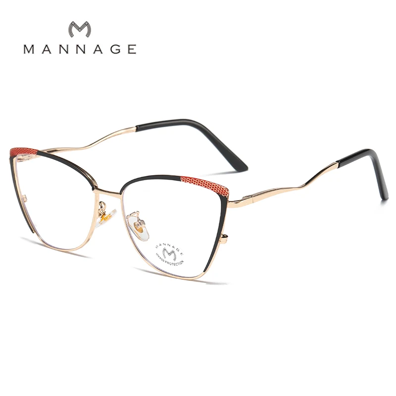 

Double Color Anti Blue Light Glasses Frames Cat Eye Optical Fashion Computer Glasses for Men Women