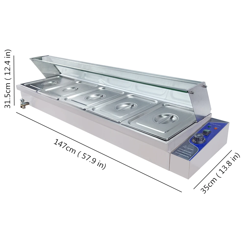 Торговая марка Bain Marie счетчик из нержавеющей стали буфет Электрический