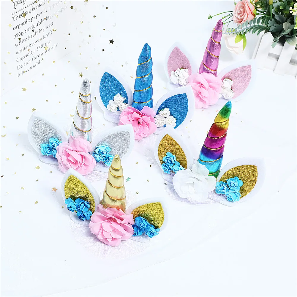 

Kids Birthday Party Decoration Unicorn Horns Cake topper Cake Accessories Girls Unicorn Party Favors Baby Shower Wedding Decor