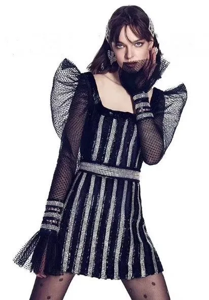 

2019 женское черное с блестками О-образным вырезом с длинным рукавом vestidos бодикон праздничное платье-повязка знаменитости
