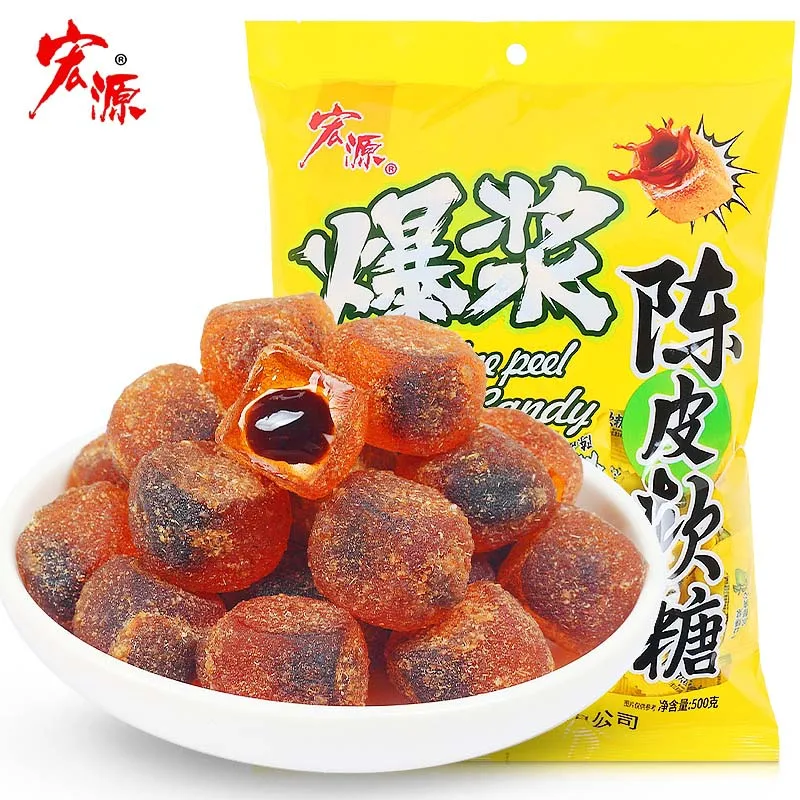 

Hongyuan Popping Tangerine Peel Candy Fruit Sandwich Fudge New Year's Goods Wedding Candy