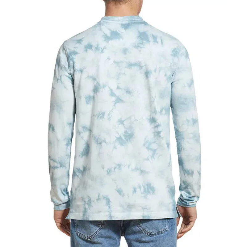 

Men's Tie Dye T-shirt 2020 New Summer Hip Hop T-shirt Men Streetwear T Shirts Button Wild casual Tops And Shirts Men's Clothing