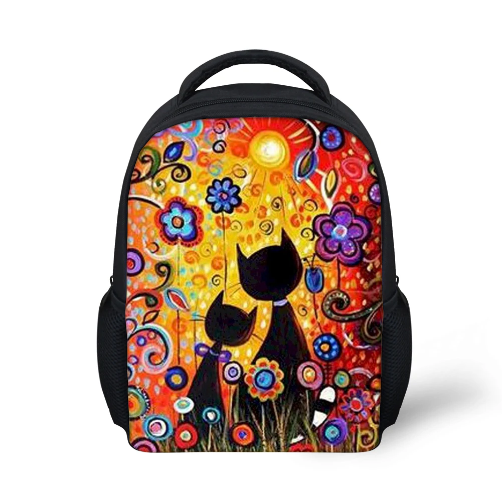 

12 Inch Children School Bags Anime Cat Toddlers Kindergarten Backpack Colorful Animals Personality Photo Customized Kids Gift