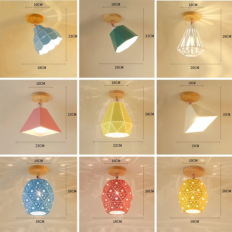 

Modern Led Ceiling Lights Nordic Plafondlamp Wood Ceiling Lamp For Living Room Foyer Loft Lampara Techo Suspension Luminaire E27