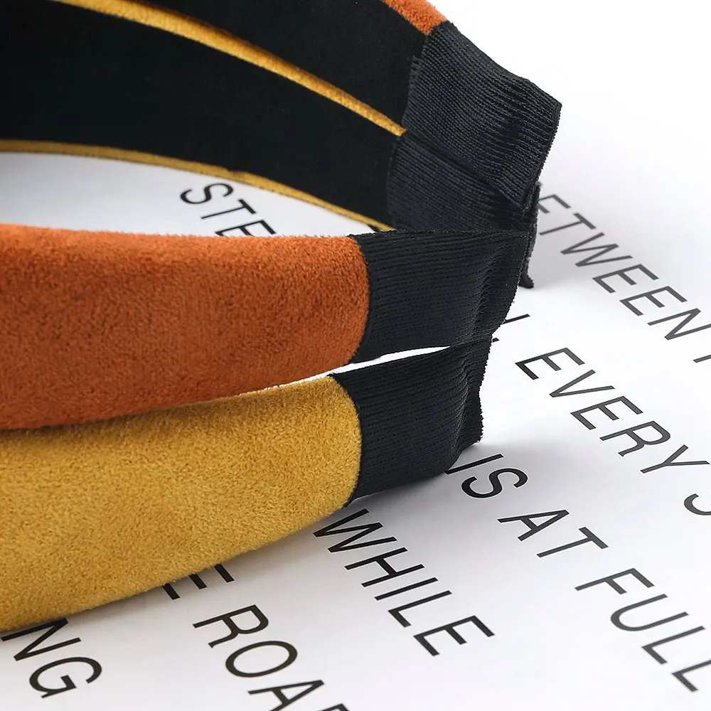 FASACC Женские ободки для волос Винтажный широкий ободок из бархата для волос Модные девушки Женские аксессуары для волос Женские головные уборы.