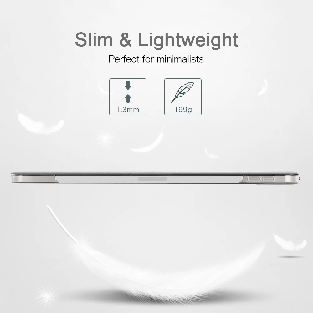 ESR, Магнитный флип-чехол для iPad Pro 12,9, из искусственной кожи, ультра тонкая прозрачная задняя крышка, трехкратный смарт-чехол для планшета, чехол для iPad