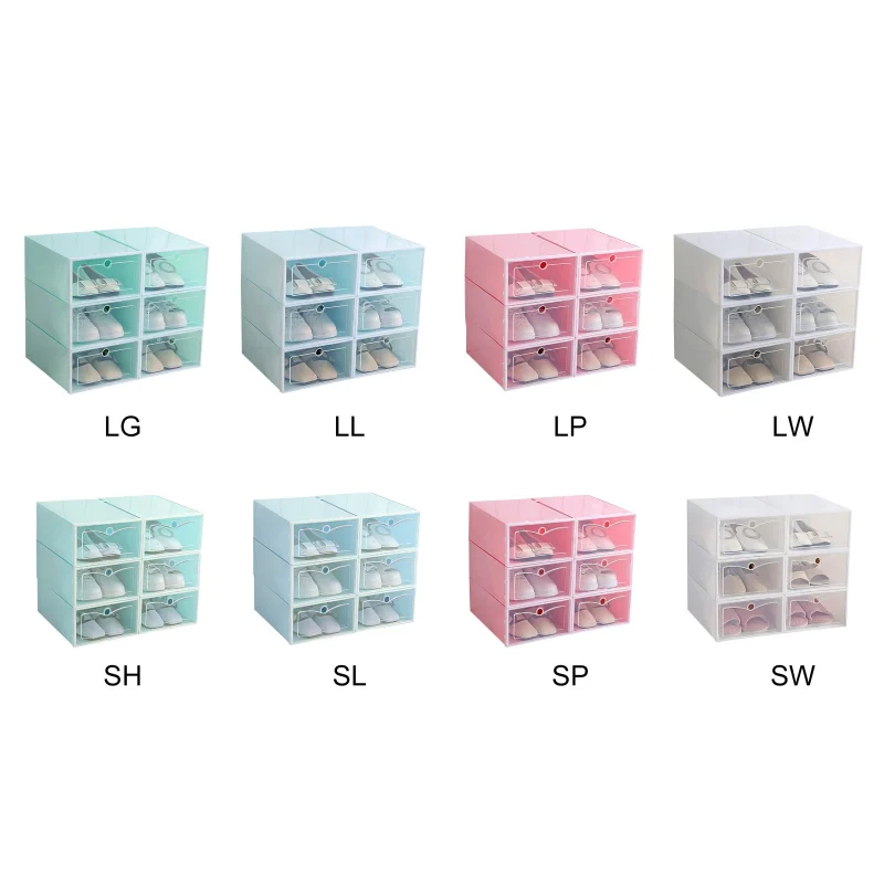 

Plastic Foldable Shoes Box Transparent Storage Shoe Box Drawer Organizer Household DIY Shoes Drawer Divider Household Organizer