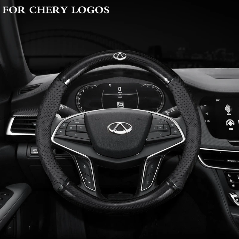 

2021 Carbon Fiber - Leather Car Steering Wheel Cover For Chery Tiggo 8PLUS Arrizo 5 Chery A5 Fulwin Tiggo E5 A1 Cowin Tiggo 8