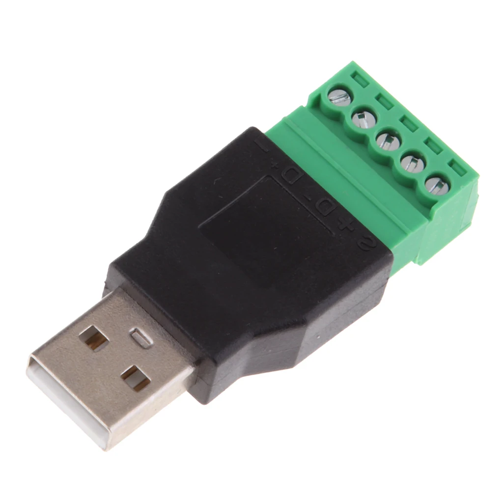 2X USB тип A штекер/гнездо до 5 контактный винт щит клеммный адаптер