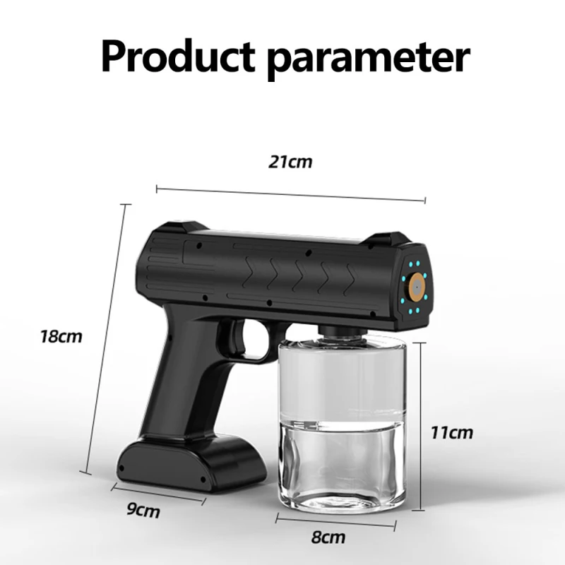 Портативный Blu Ray беспроводной заряжаемый атомайзер дезинфицирующий спрей Gun