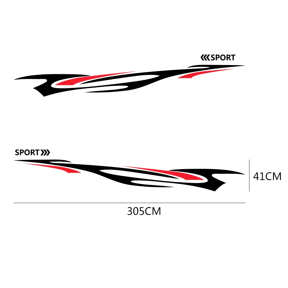 

2pcs Car Long Side Sticker All SUV vinyl For Qashqai Prado CRV Sportage Range Rover Tucson BMW Duster CX-5 Car Tuning Accessorie